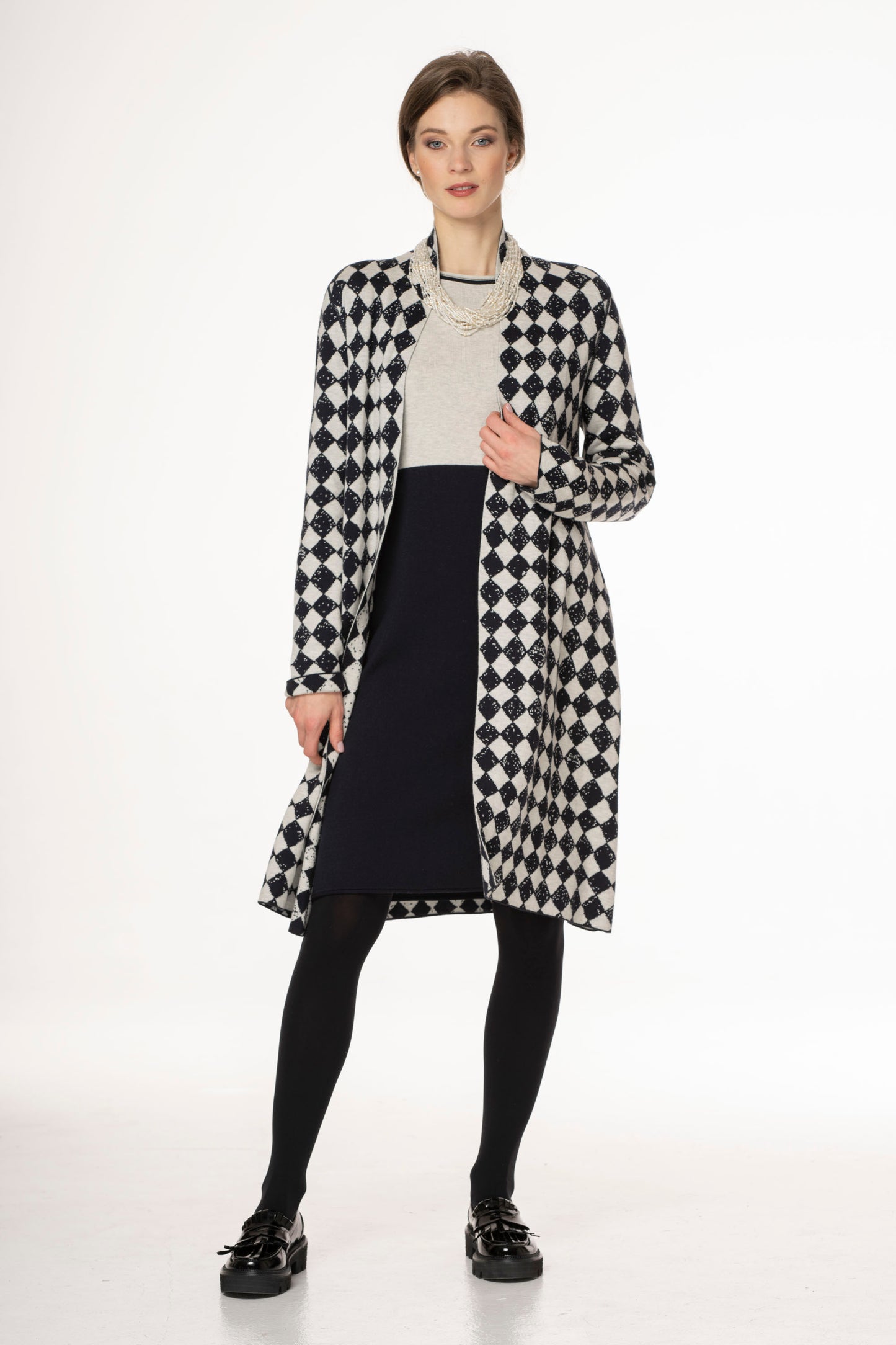 LONG FLARED COAT/SWEATER - 628 E