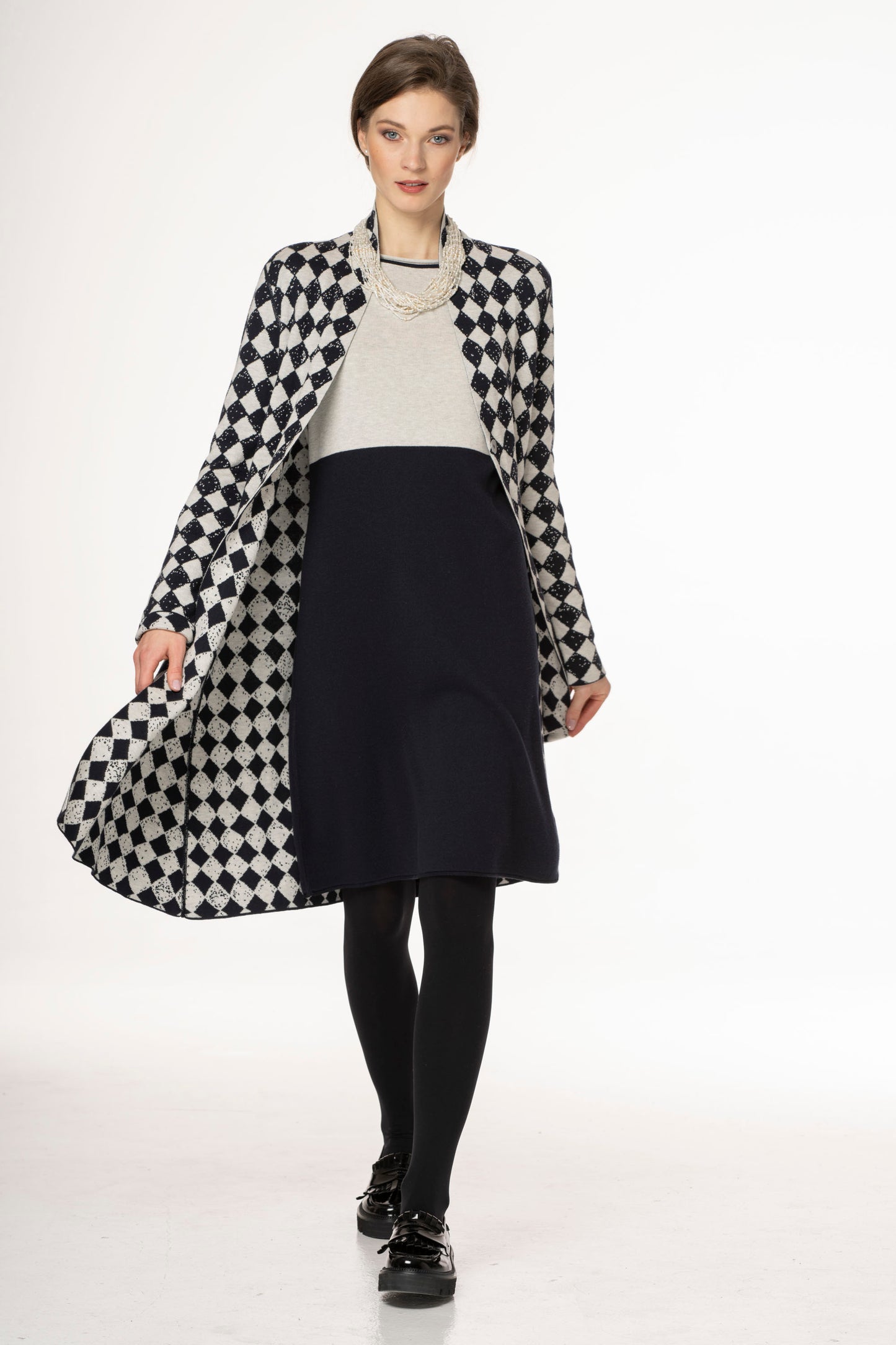 LONG FLARED COAT/SWEATER - 628 E