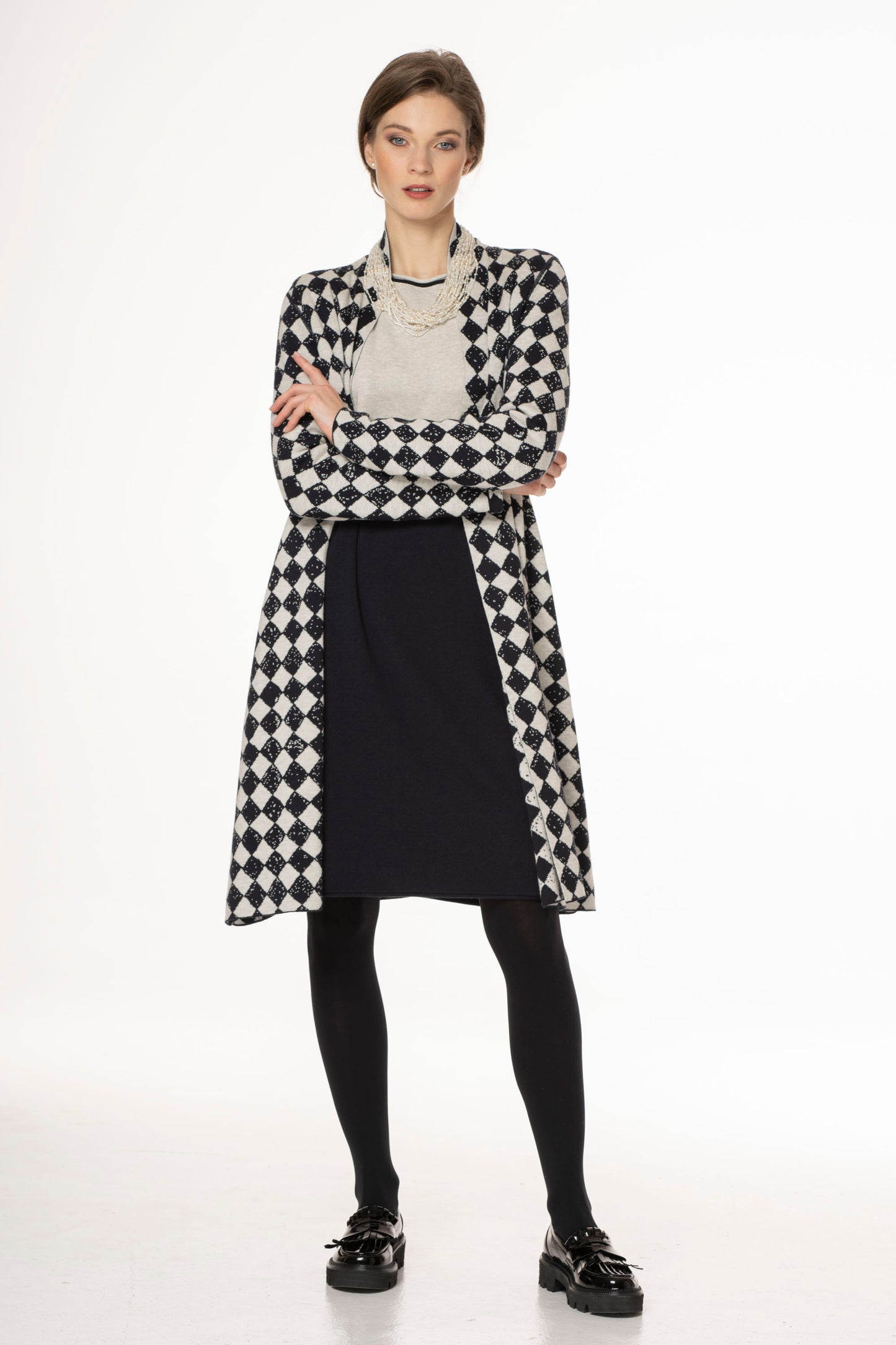 LONG FLARED COAT/SWEATER - 628 E