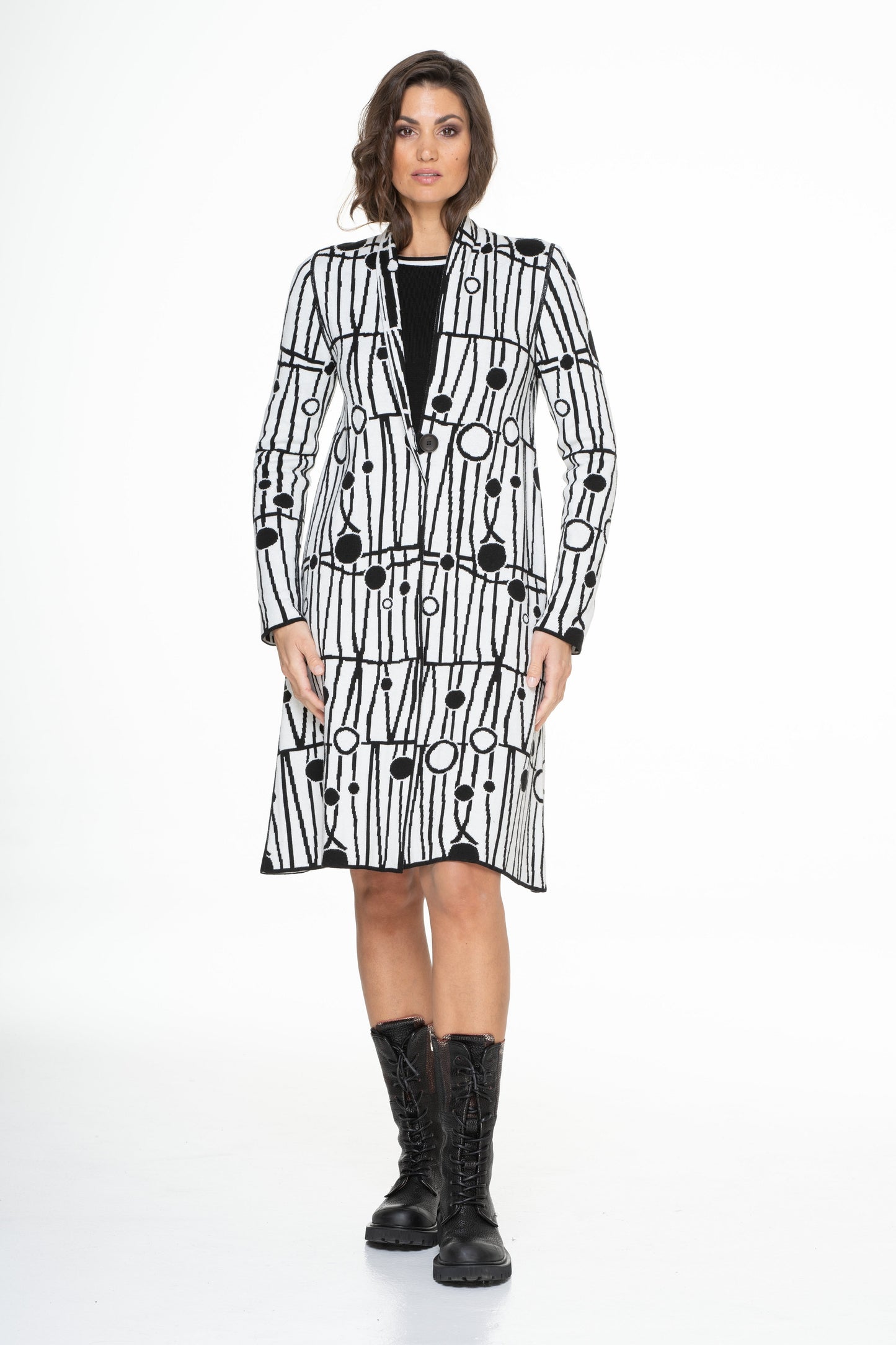 SHORT FLARED COAT/CARDIGAN - 628
