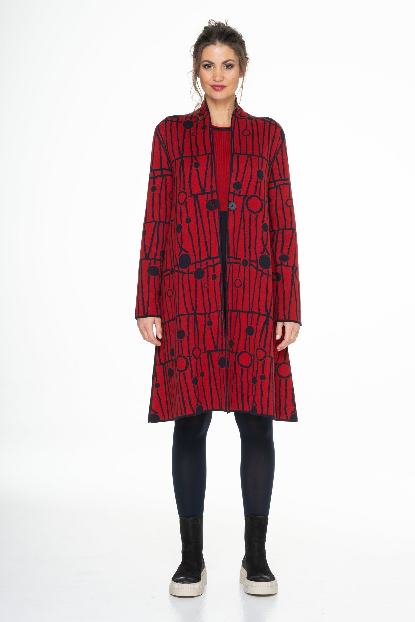SHORT FLARED COAT/CARDIGAN - 628