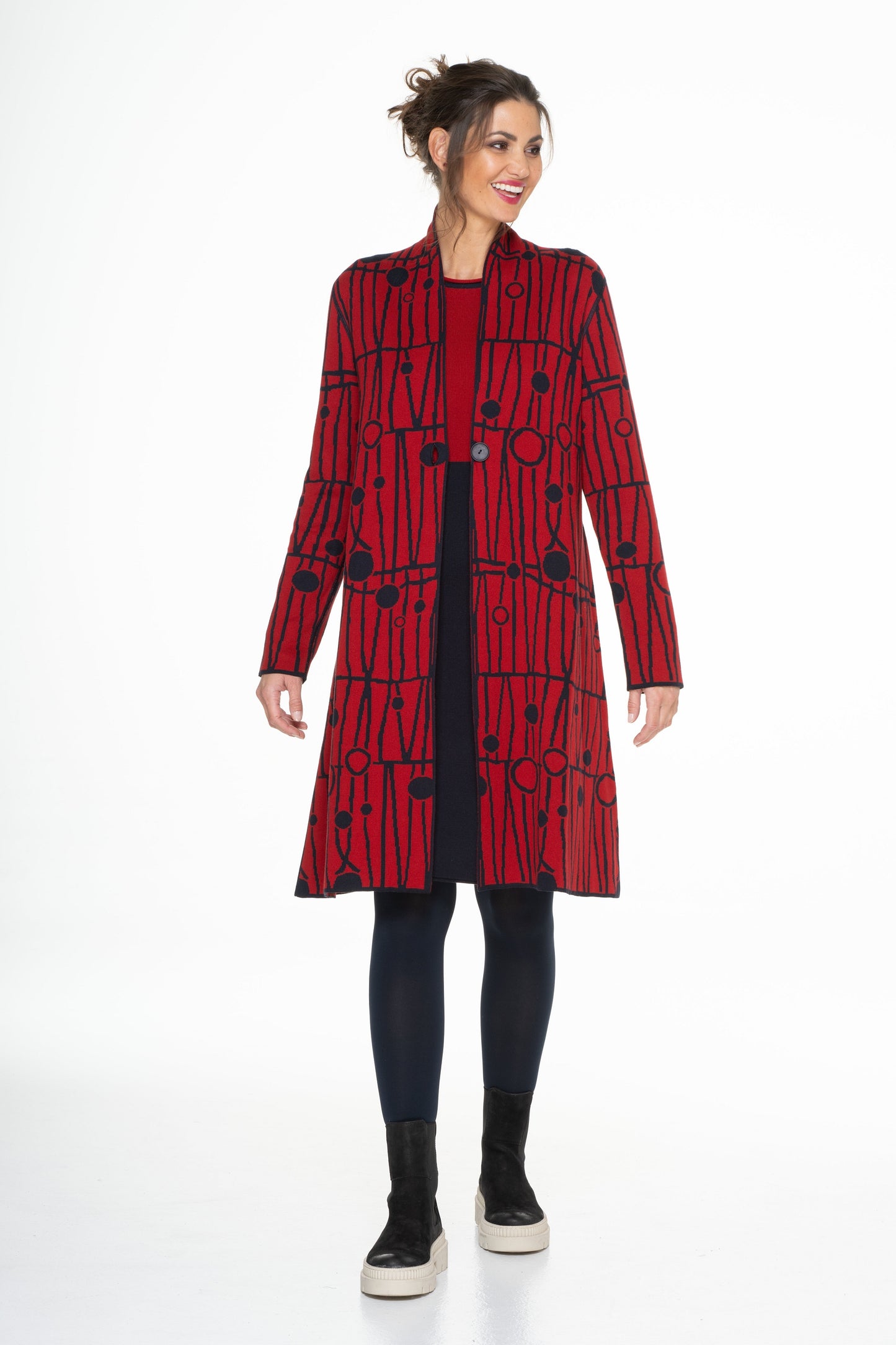 SHORT FLARED COAT/CARDIGAN - 628