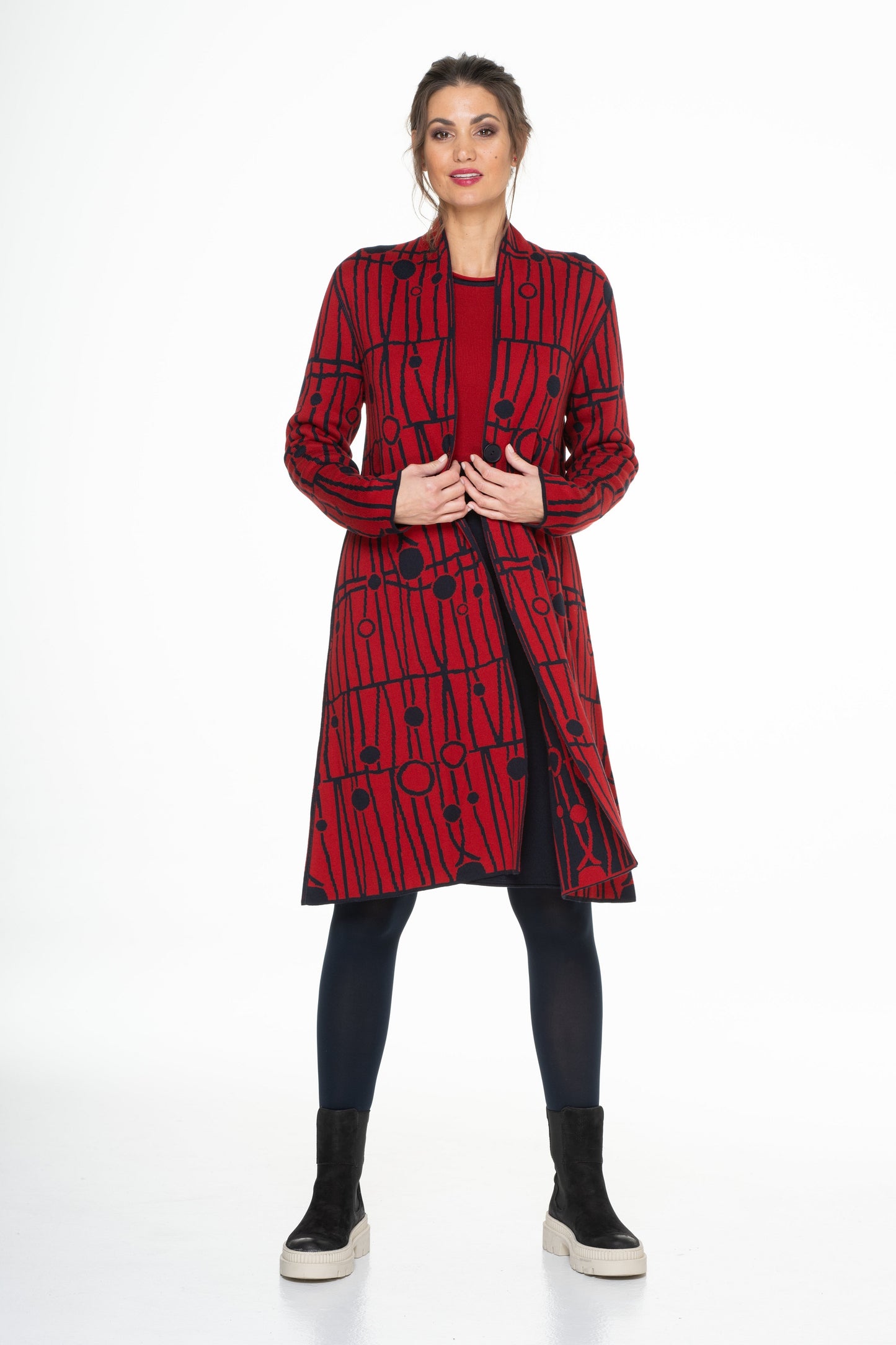 SHORT FLARED COAT/CARDIGAN - 628