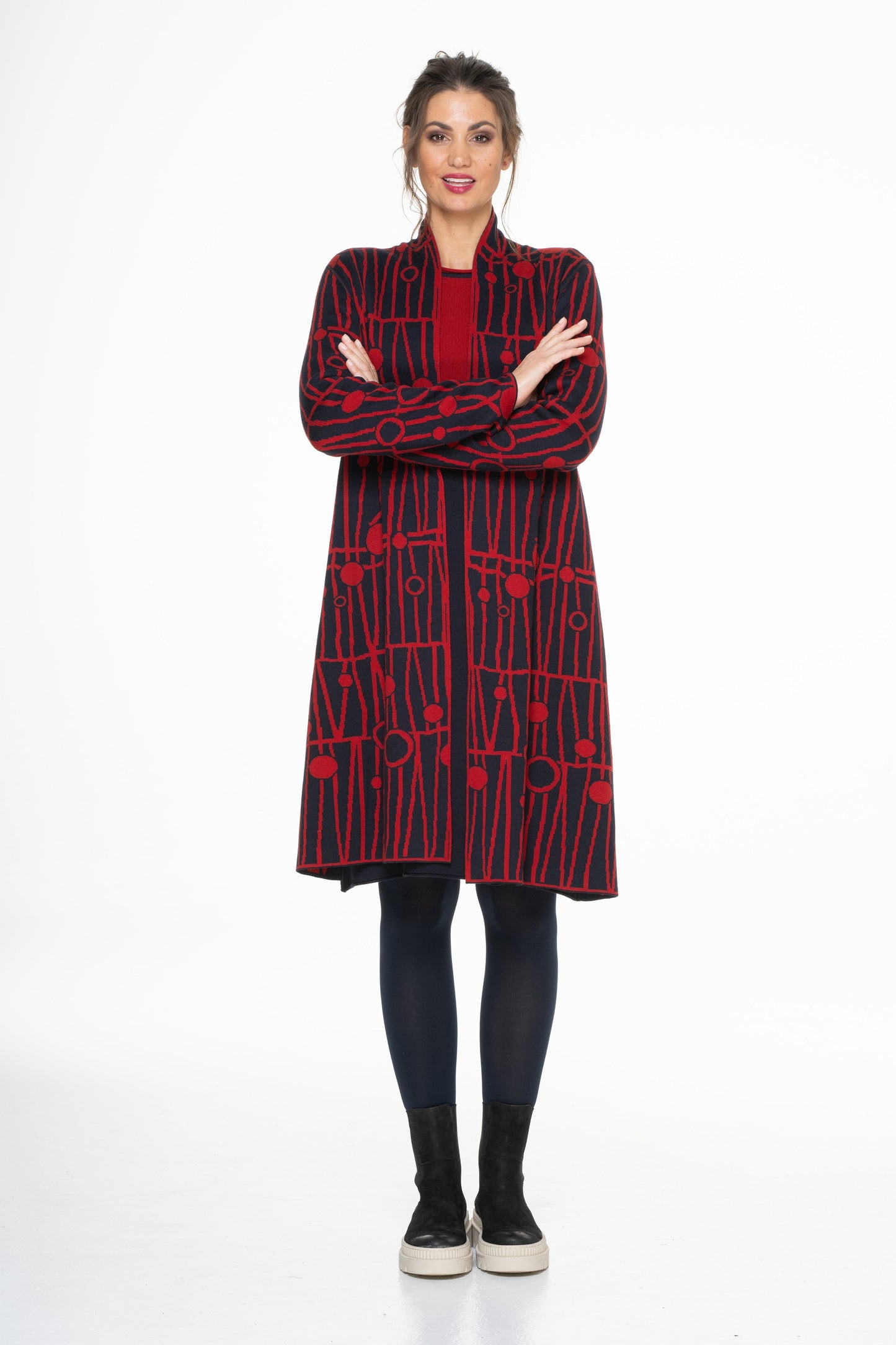 SHORT FLARED COAT/CARDIGAN - 628