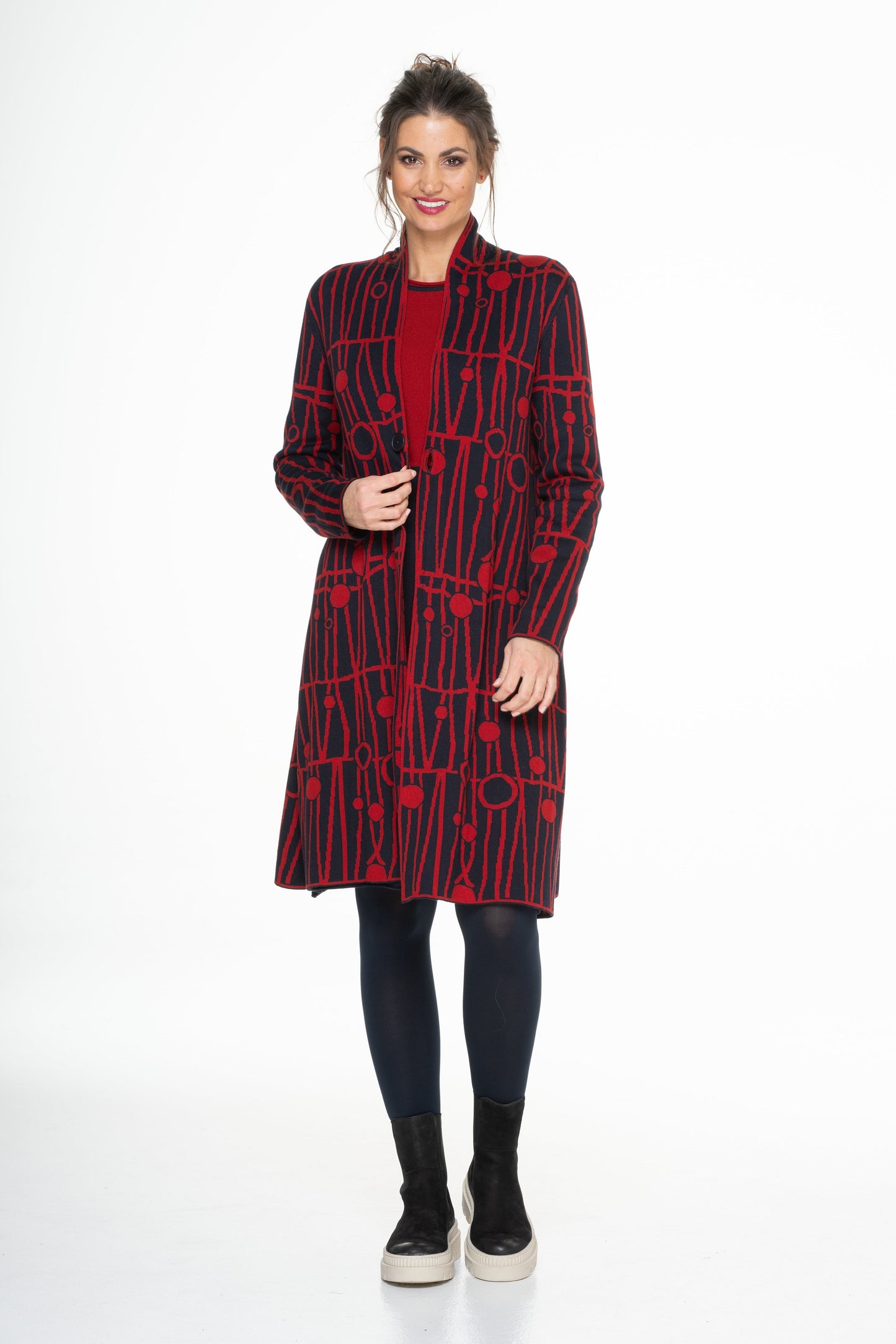 SHORT FLARED COAT/CARDIGAN - 628