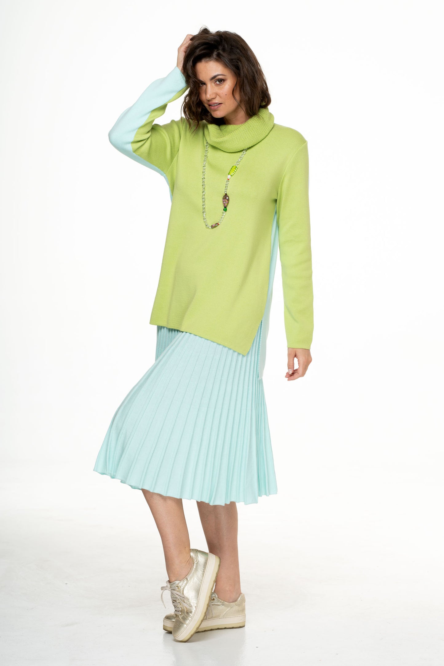 SUKNĚ - PLISÉ DLOUHÁ - 608