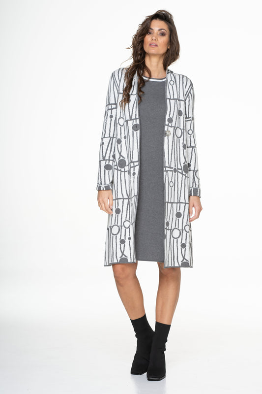 SHORT FLARED COAT/CARDIGAN - 628