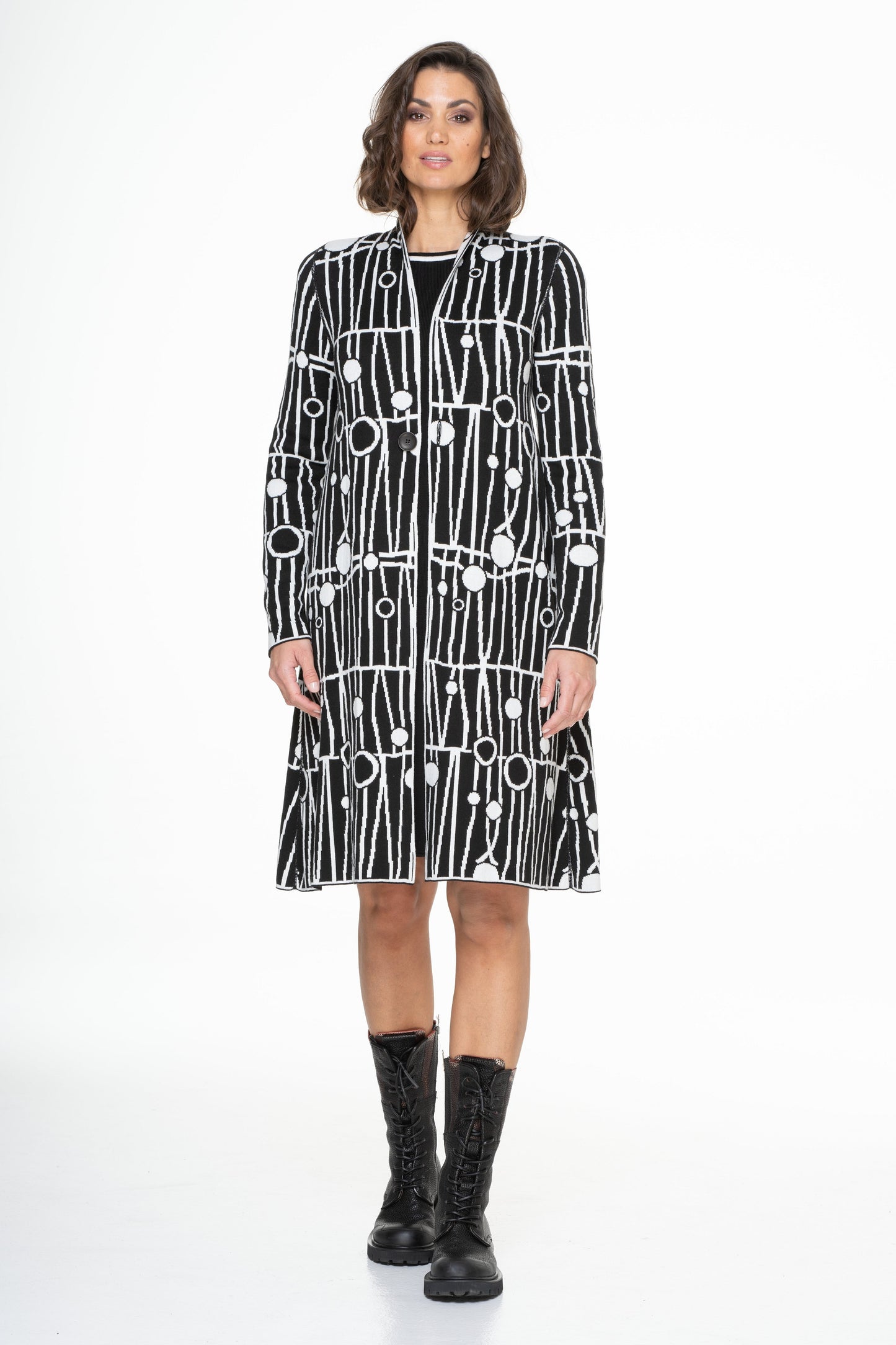 SHORT FLARED COAT/CARDIGAN - 628