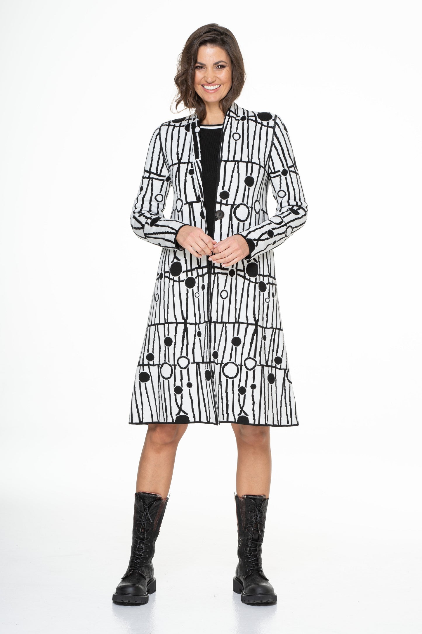 SHORT FLARED COAT/CARDIGAN - 628