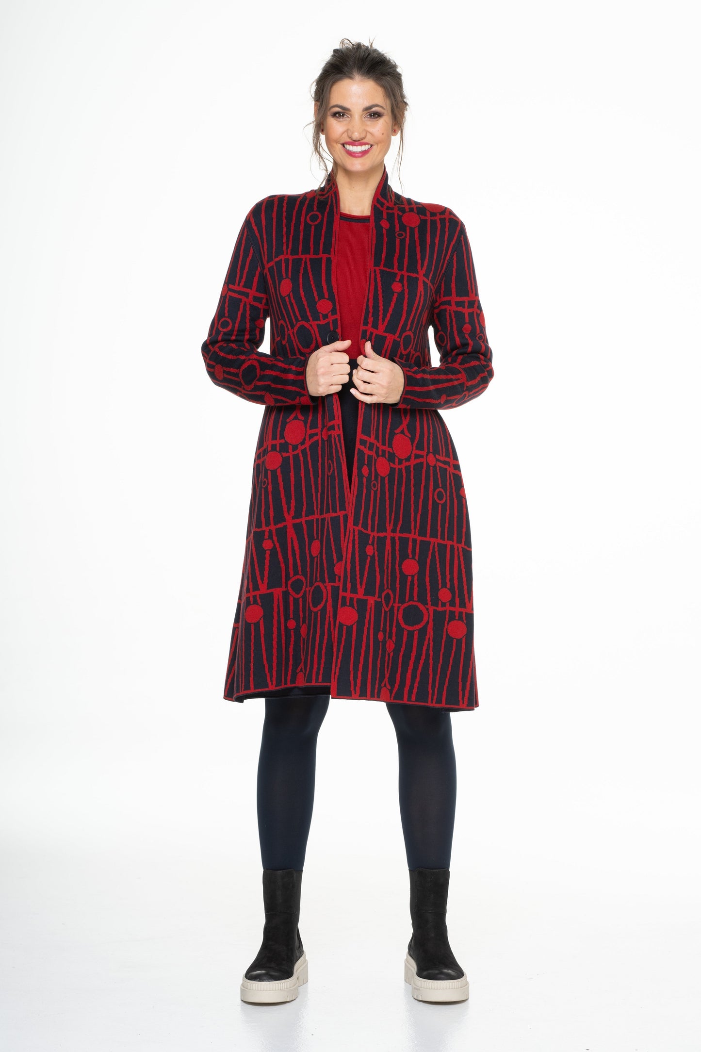 SHORT FLARED COAT/CARDIGAN - 628