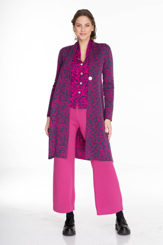 DLOUHÝ ROZŠÍŘENÝ KABÁT/SVETR - 628 F