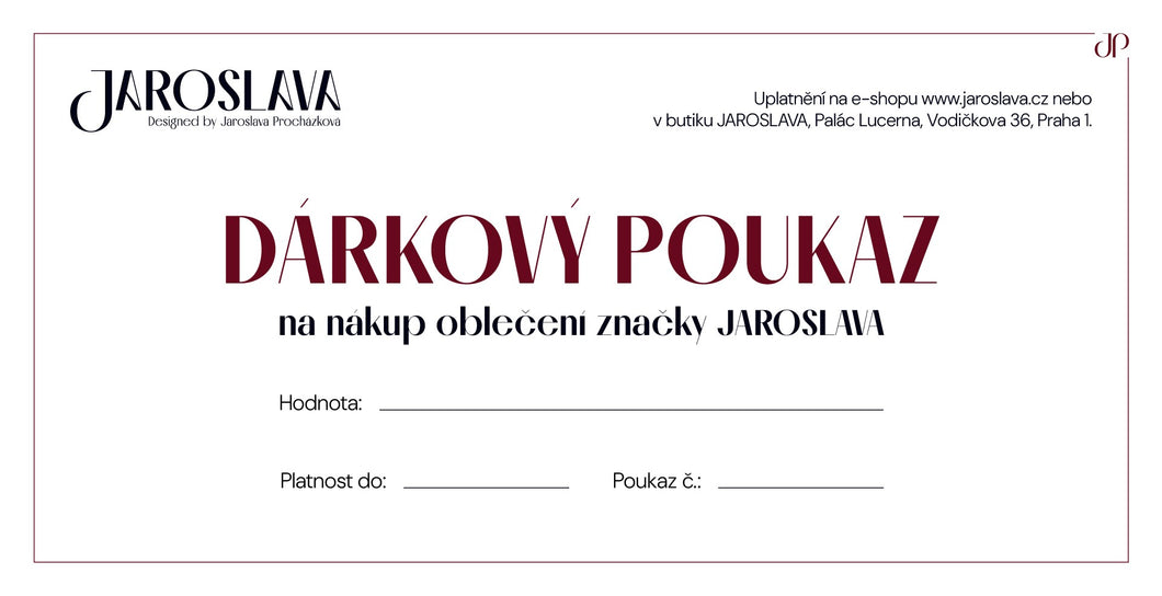 Voucher for 2,000 CZK